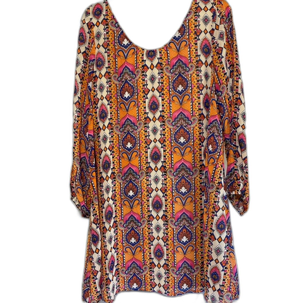 Tacera dress. Multi color design. Size M